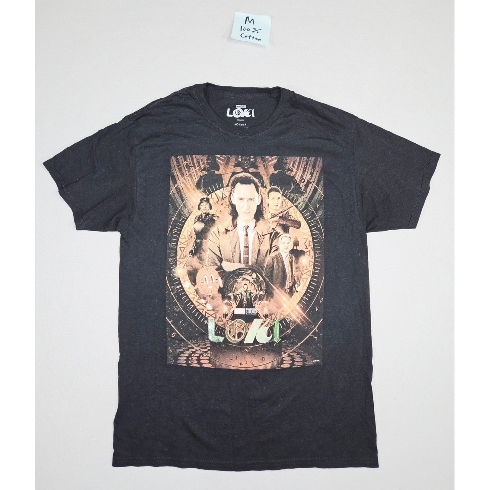 Marvel Studios Loki Graphic T-Shirt Men's Medium Black TV Series Print Tee
